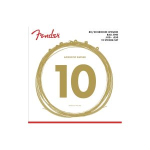 Juego de cuerdas Acústica Fender 80/20 Bronze 010-048